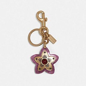 Authentic COACH WILDFLOWER BAG CHARM. COLOR: GD/RO